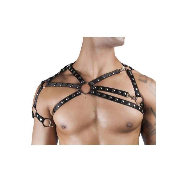 Hubrendy Beru Zımba Detaylı Seksi Erkek  Üst Harness - Brfm66