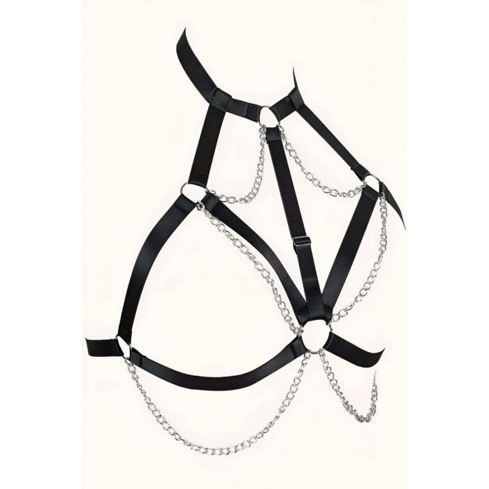 Hubrendy Beru Zincirli Lastik Göğüs Harness - Brf818
