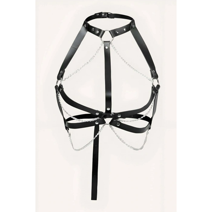 Hubrendy Beru Zincirli Seksi Göğüs Harness - Brf796