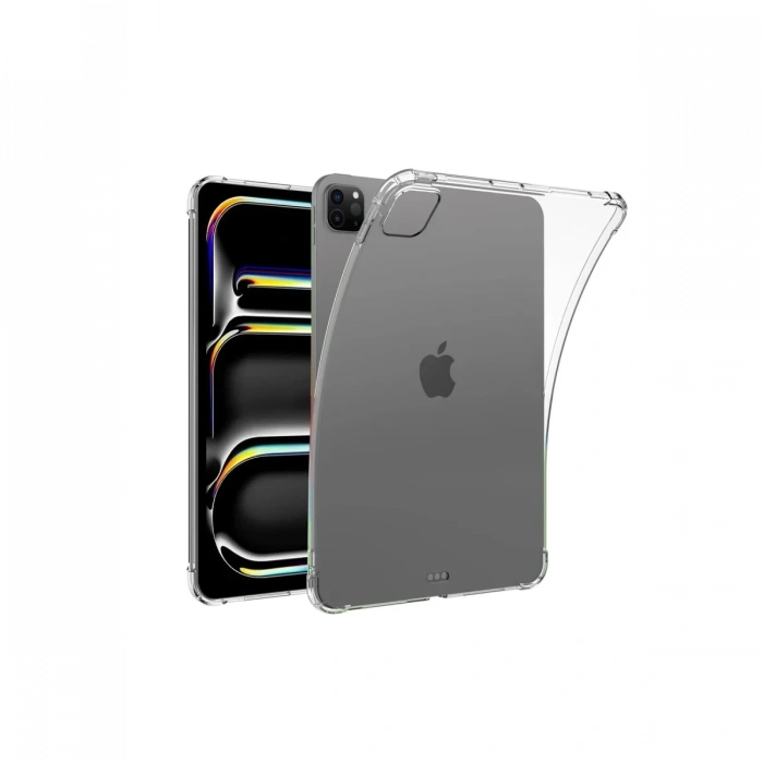 Hubrendy Bez Apple iPad Pro 11 (2024) Kılıf Anti Shock Tablet Silikon - Şeffaf