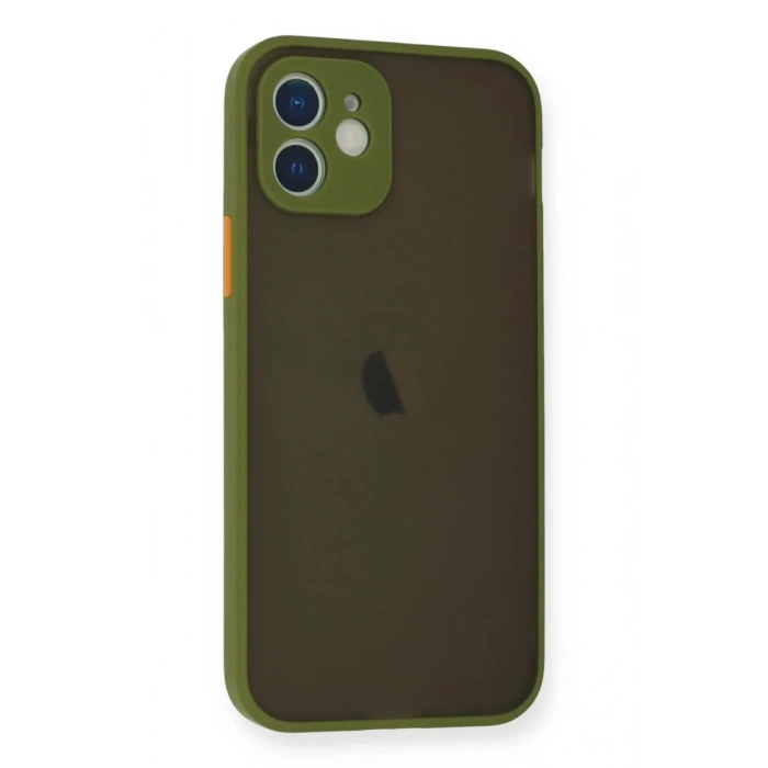 Hubrendy Bez Apple iPhone 12 Mini Kılıf Montreal Silikon Kapak - Açık Yeşil