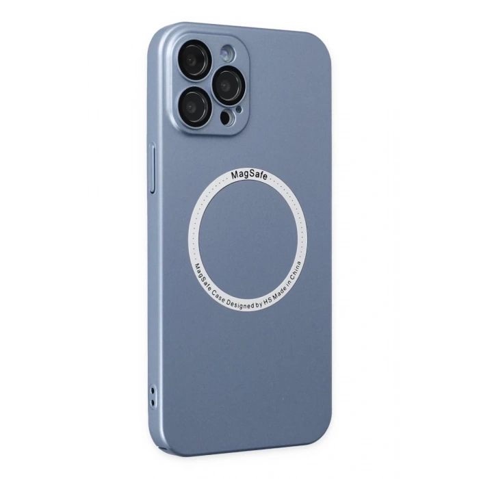 Hubrendy Bez Apple iPhone 12 Pro Kılıf Jack Magneticsafe Lens Silikon - Sierra Blue
