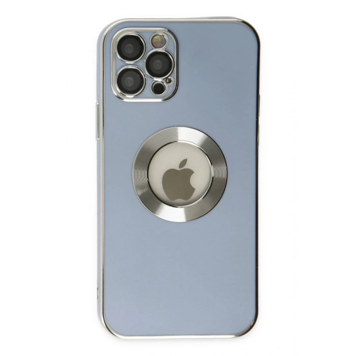 Hubrendy Bez Apple iPhone 12 Pro Kılıf Store Silikon - Sierra Blue