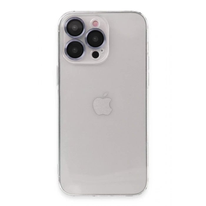 Hubrendy Bez Apple iPhone 13 Pro Kılıf Luko Lens Silikon - Sierra Blue