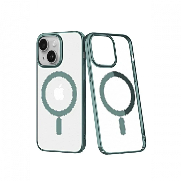 Hubrendy Bez Apple iPhone 14 Plus Kılıf Element Magneticsafe Sert Kapak - Köknar Yeşili