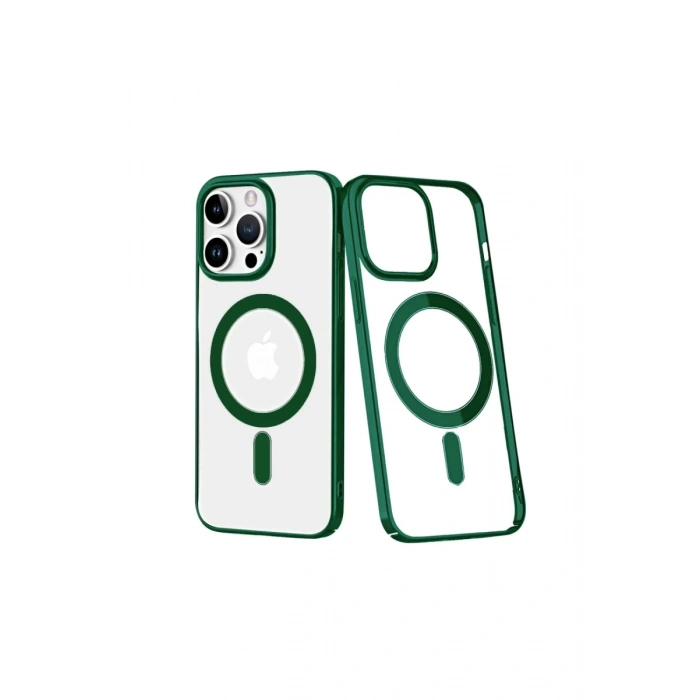 Hubrendy Bez Apple iPhone 14 Pro Kılıf Element Magneticsafe Sert Kapak - Köknar Yeşili