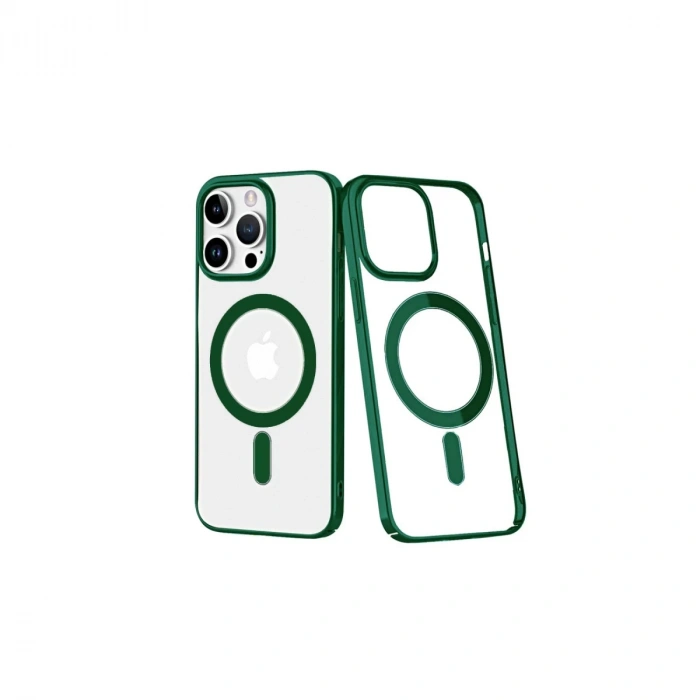Hubrendy Bez Apple iPhone 14 Pro Kılıf Element Magneticsafe Sert Kapak - Köknar Yeşili