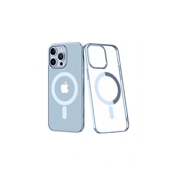 Hubrendy Bez Apple iPhone 14 Pro Kılıf Element Magneticsafe Sert Kapak - Sierra Blue