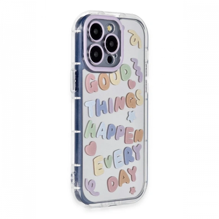 Hubrendy Bez Apple iPhone 14 Pro Kılıf Reflexion Desenli Kapak - Desen 7