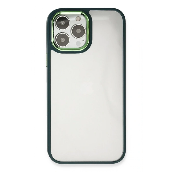 Hubrendy Bez Apple iPhone 14 Pro Max Kılıf Dora Kapak - Haki Yeşil