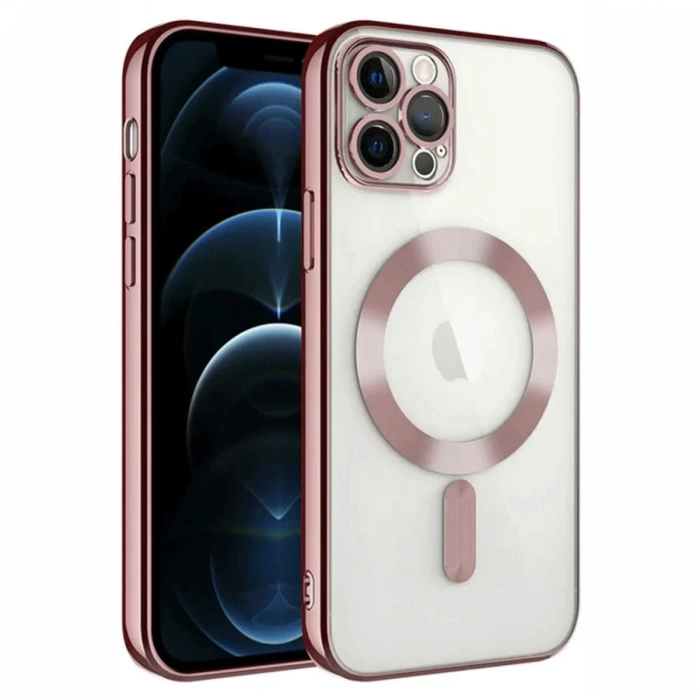 Hubrendy Bez Apple iPhone 14 Pro Max Kılıf Kross Magneticsafe Kapak - Rose