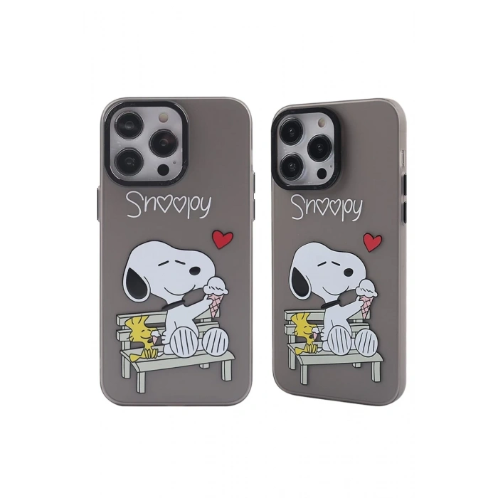 Hubrendy Bez Apple iPhone 14 Pro Max Kılıf Prada Desenli Kapak - Prada Siyah - 2