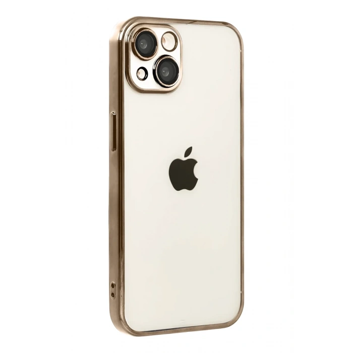 Hubrendy Bez Apple iPhone 15 Lensli Silikon - Çöl Titanyum