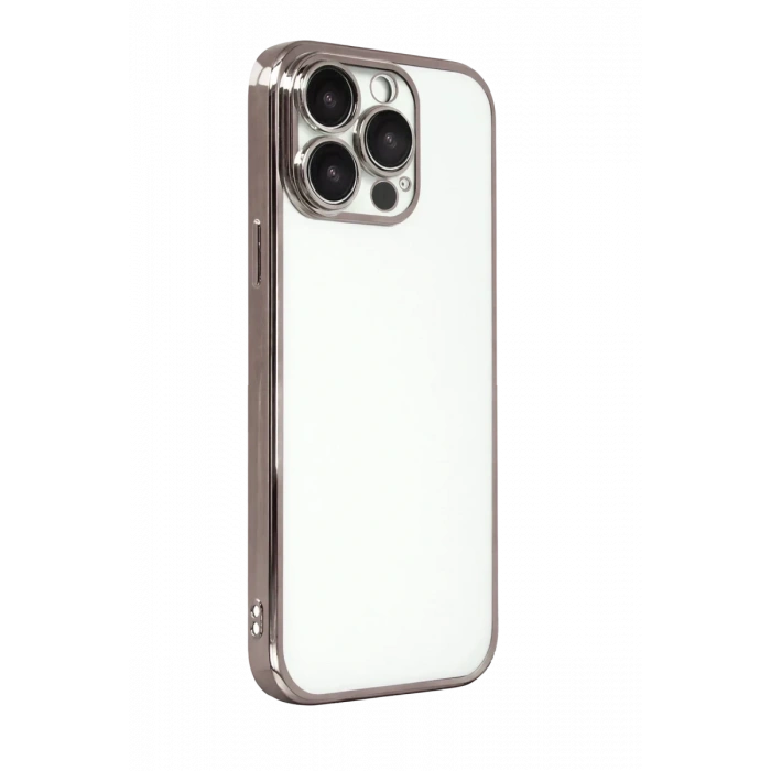 Hubrendy Bez Apple iPhone 15 Pro Max Lensli Silikon - Titan Gri