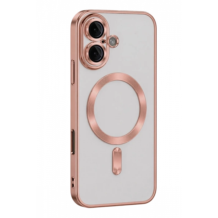 Hubrendy Bez Apple iPhone 16 Kılıf Kross Magneticsafe Kapak - Rose