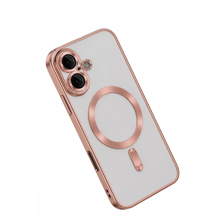 Hubrendy Bez Apple iPhone 16 Kılıf Kross Magneticsafe Kapak - Rose