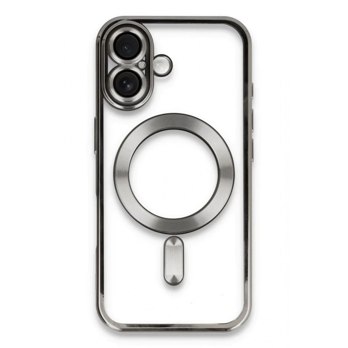 Hubrendy Bez Apple iPhone 16 Kılıf Kross Magneticsafe Kapak - Titan Gri