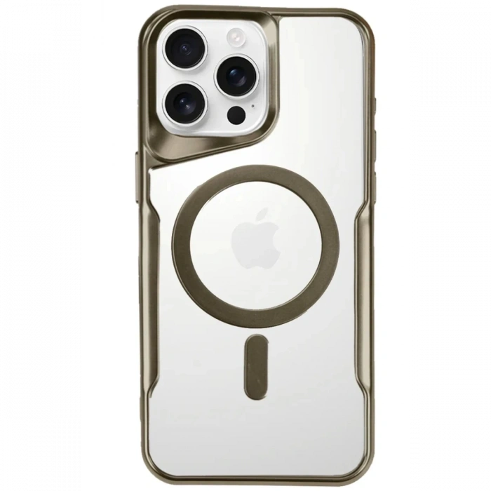 Hubrendy Bez Apple iPhone 16 Pro Kılıf Boyi Magsafe Silikon Kapak - Desert