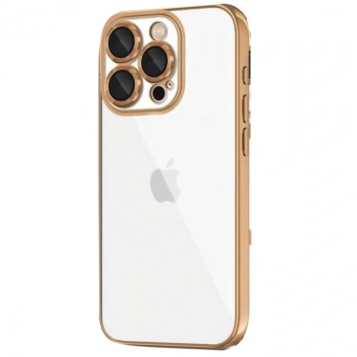 Hubrendy Bez Apple iPhone 16 Pro Kılıf Lensli Silikon - Desert