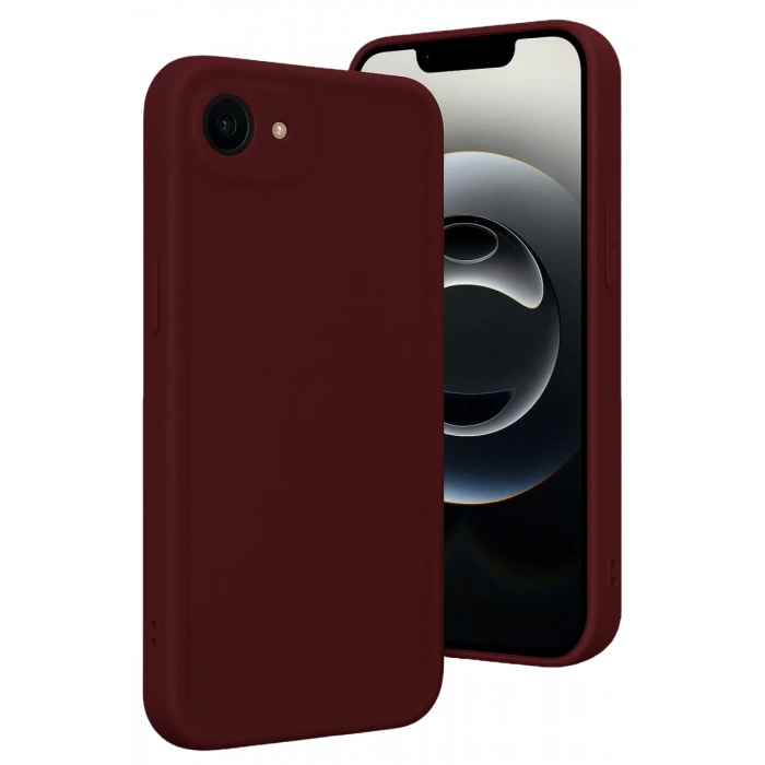 Hubrendy Bez Apple iPhone 16E Kılıf Viera Silikon - Bordo