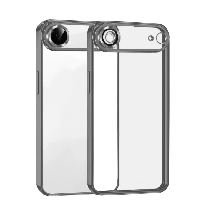 Hubrendy Bez Apple iPhone 17 Air Lensli Silikon - Titan Gri