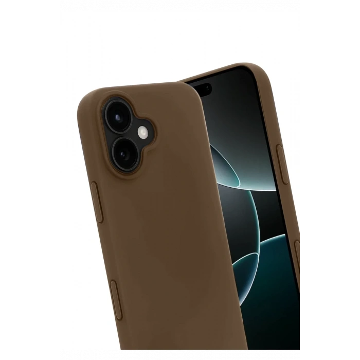 Hubrendy Bez Apple iPhone 17 First Silikon - Kahverengi
