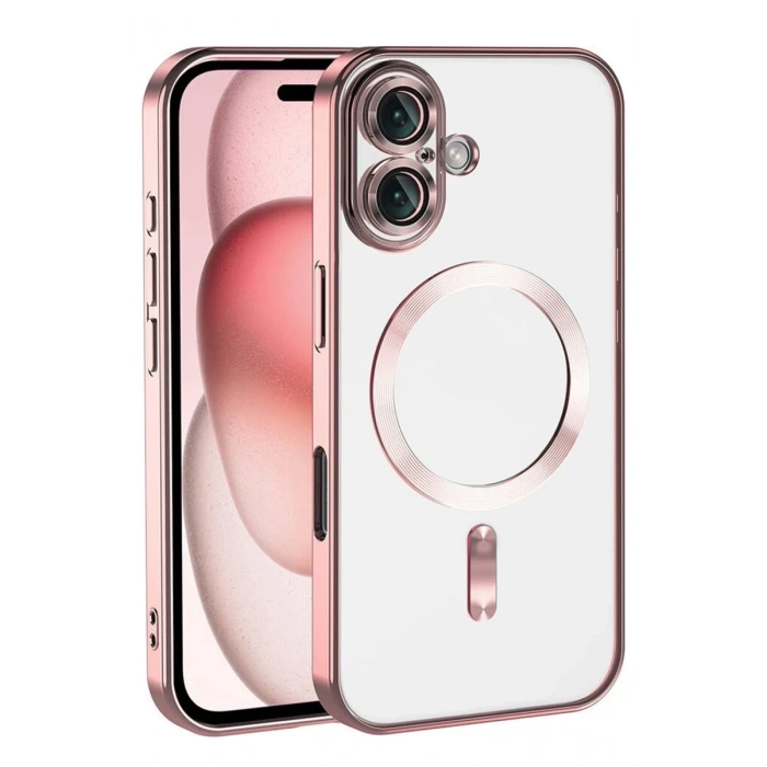 Hubrendy Bez Apple iPhone 17 Kross Magneticsafe Kapak - Rose