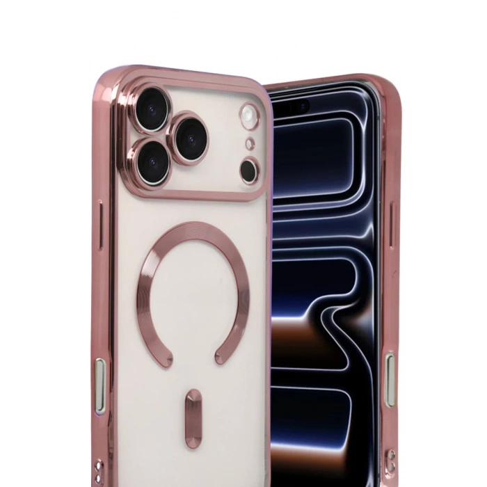 Hubrendy Bez Apple iPhone 17 Pro Kross Magneticsafe Kapak - Rose