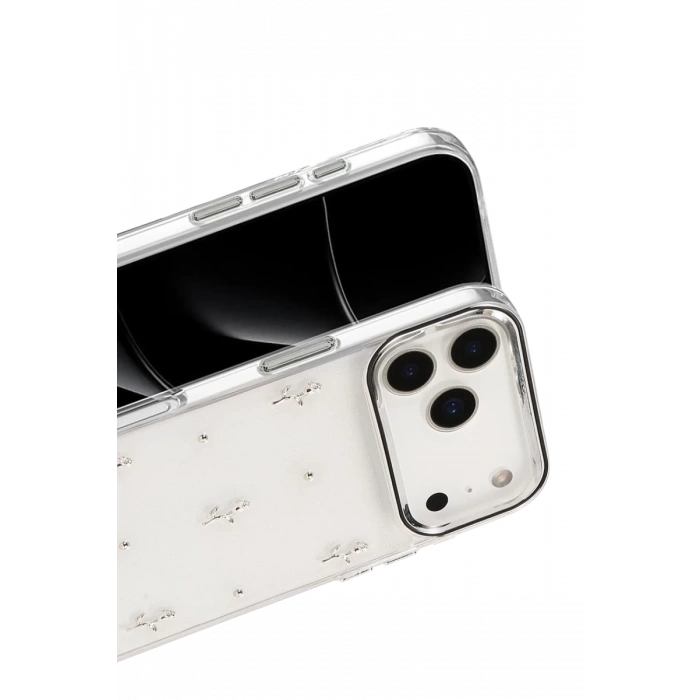 Hubrendy Bez Apple iPhone 17 Pro Max Fiyonk Desenli Kapak - Desen 4
