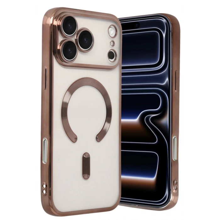 Hubrendy Bez Apple iPhone 17 Pro Max Kross Magneticsafe Kapak - Çöl Titanyum