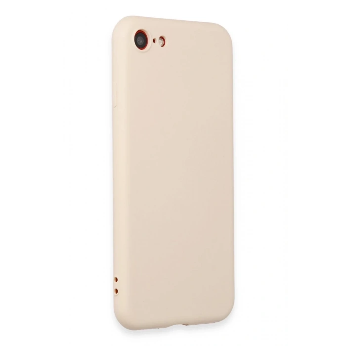 Hubrendy Bez Apple iPhone 7 Kılıf First Silikon - Krem