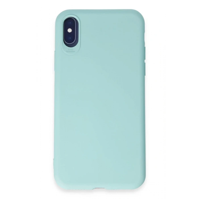 Hubrendy Bez Apple iPhone X Kılıf First Silikon - Turkuaz