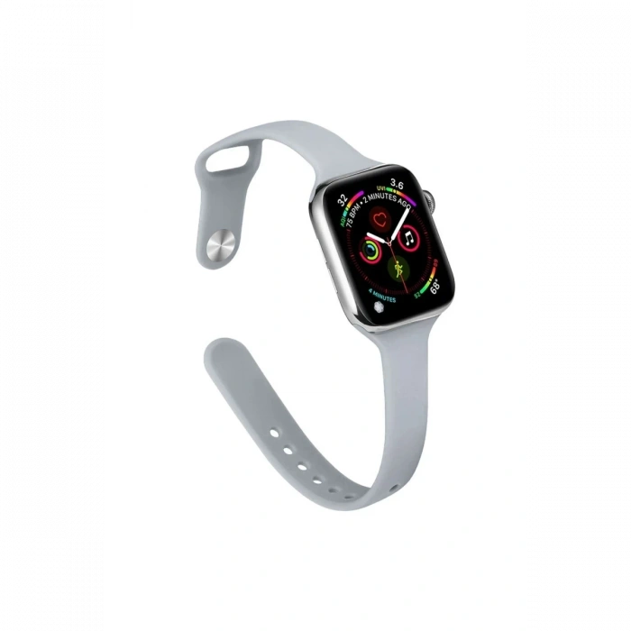 Hubrendy Bez Apple Watch 38mm Klasik Kordon - Açık Gri