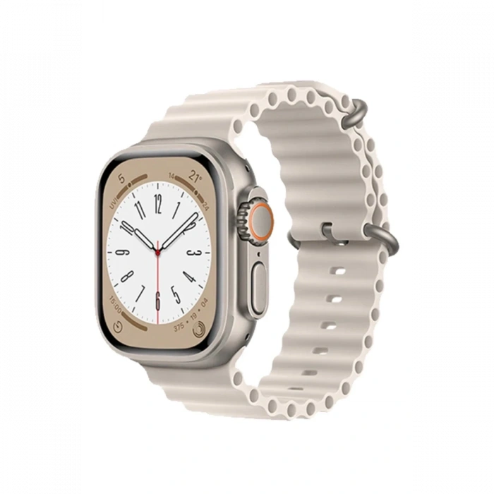 Hubrendy Bez Apple Watch 38mm Ocean Kordon - Krem