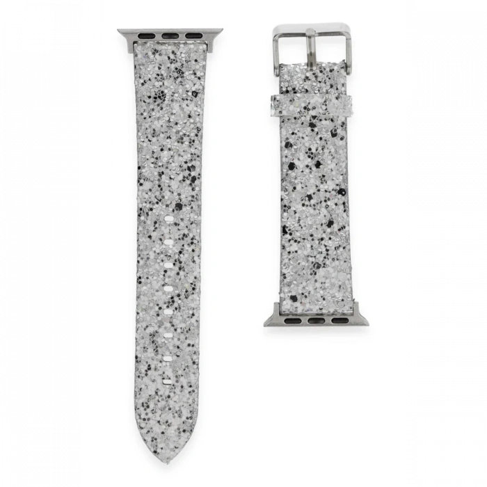 Hubrendy Bez Apple Watch 38mm Starry Taşlı Kordon - Gümüş