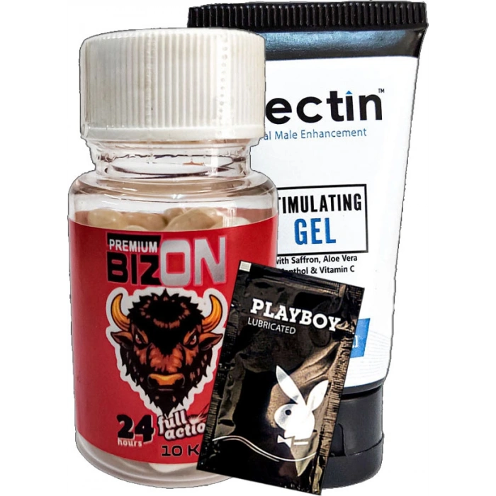 Hubrendy Bez Bizon Erkeklere Full Action 10lu Kapsül + Erectin Krem + Lubricated