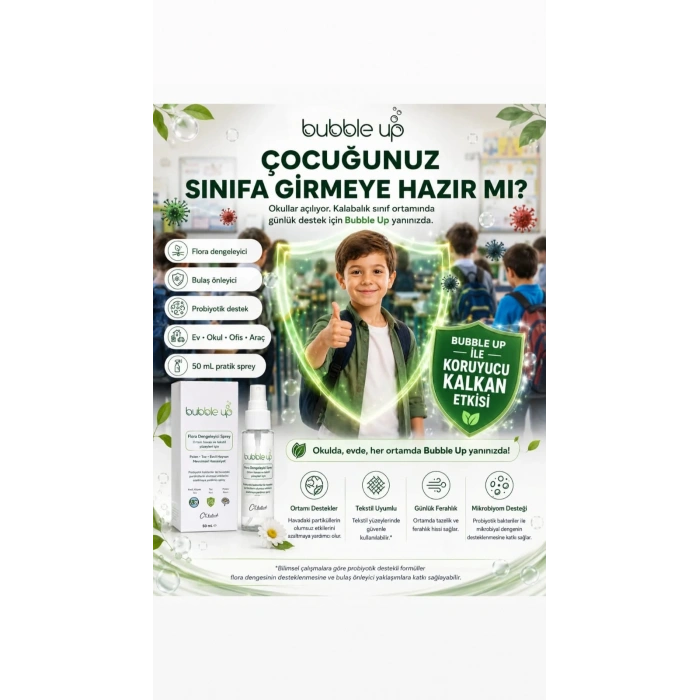 Hubrendy Bez Bubble Up Okul ve Ev İçin Ortam ve Tekstil Spreyi 50 ml