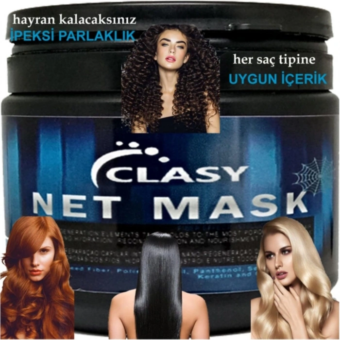 Hubrendy Bez Clasy Net Mask Saç Bakım Maskesi 2 Li 450ML