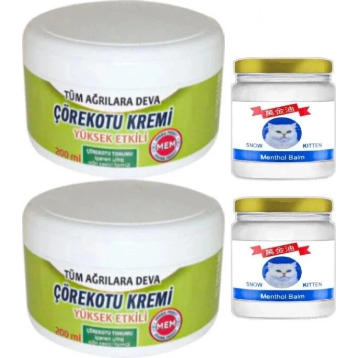 Hubrendy Bez Çörek Otu Xl Boy Krem 2X200 ML+2X50 ml Snow Kitten Krem