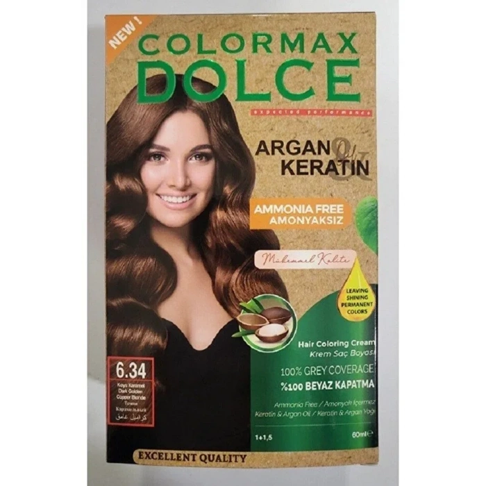 Hubrendy Bez Dolce Amonyaksız, Doğal Set Boya - 6.34 Koyu Karamel