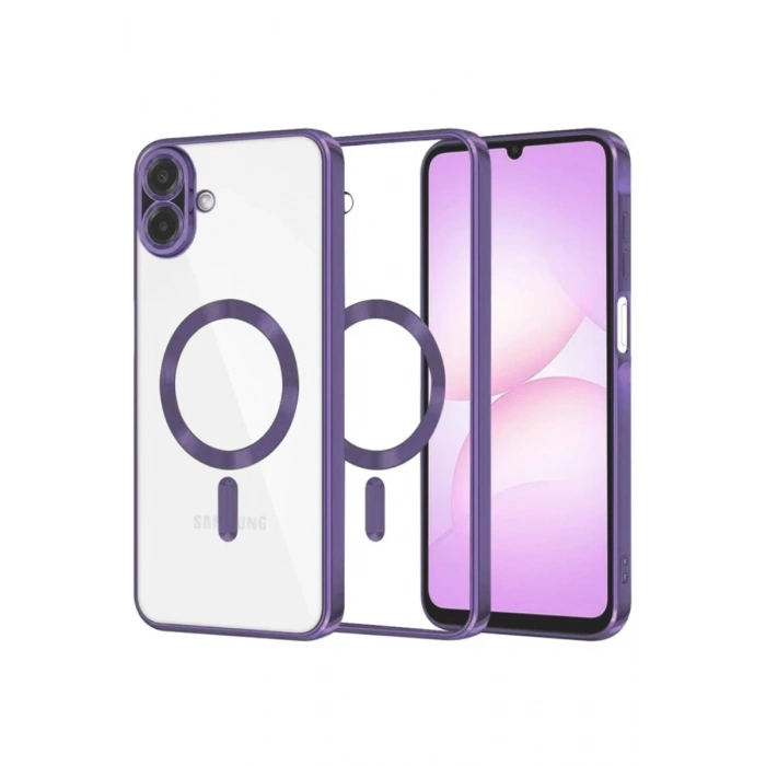 Hubrendy Bez Samsung Galaxy A07 4G Kross Magneticsafe Kapak - Mor