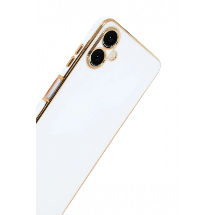 Hubrendy Bez Samsung Galaxy A07 4G Volet Silikon - Beyaz