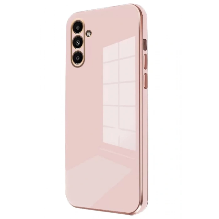 Hubrendy Bez Samsung Galaxy A35 5G Kılıf Volet Silikon - Pembe