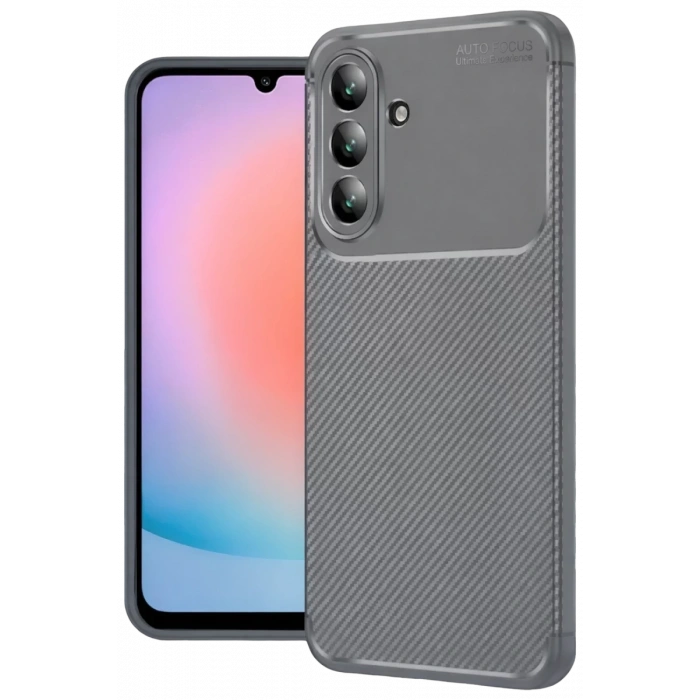 Hubrendy Bez Samsung Galaxy A57 5G Auto Focus Karbon Kapak - Gri