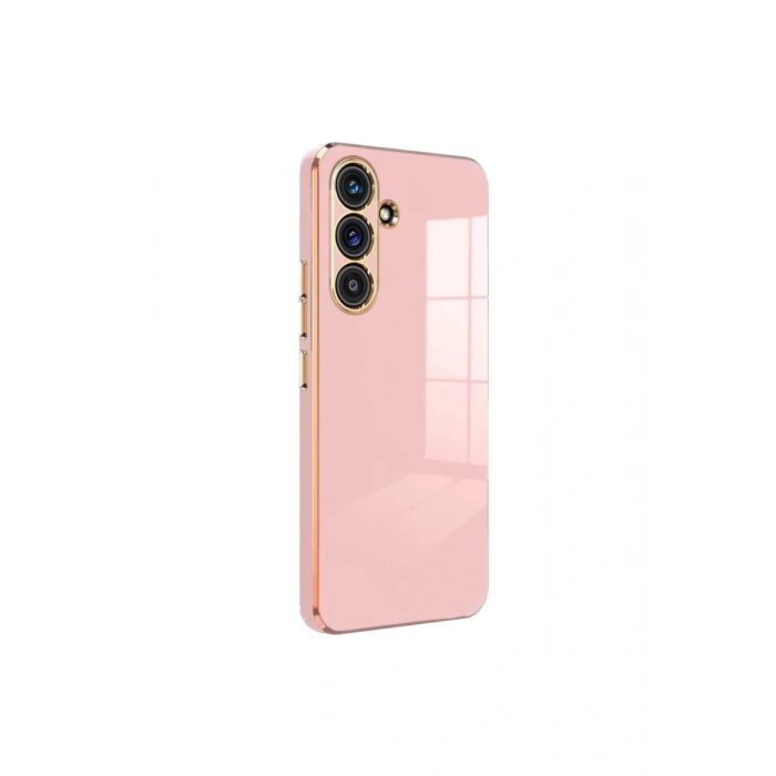 Hubrendy Bez Samsung Galaxy S24 FE Kılıf Volet Silikon - Pembe