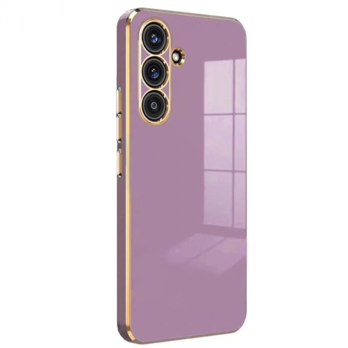 Hubrendy Bez Samsung Galaxy S25 FE Volet Silikon - Mor