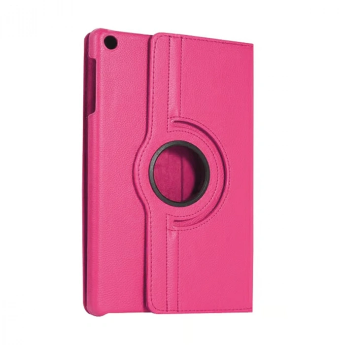 Hubrendy Bez Galaxy Tab A11 360 Tablet Deri Kılıf - Pembe