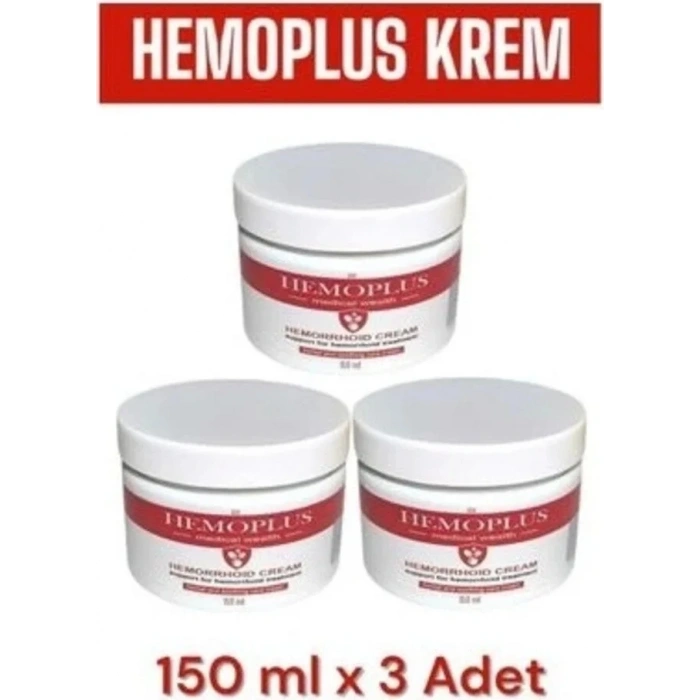 Hubrendy Bez Hemoplus Bakım Kremi 150 ml x 3 Adet