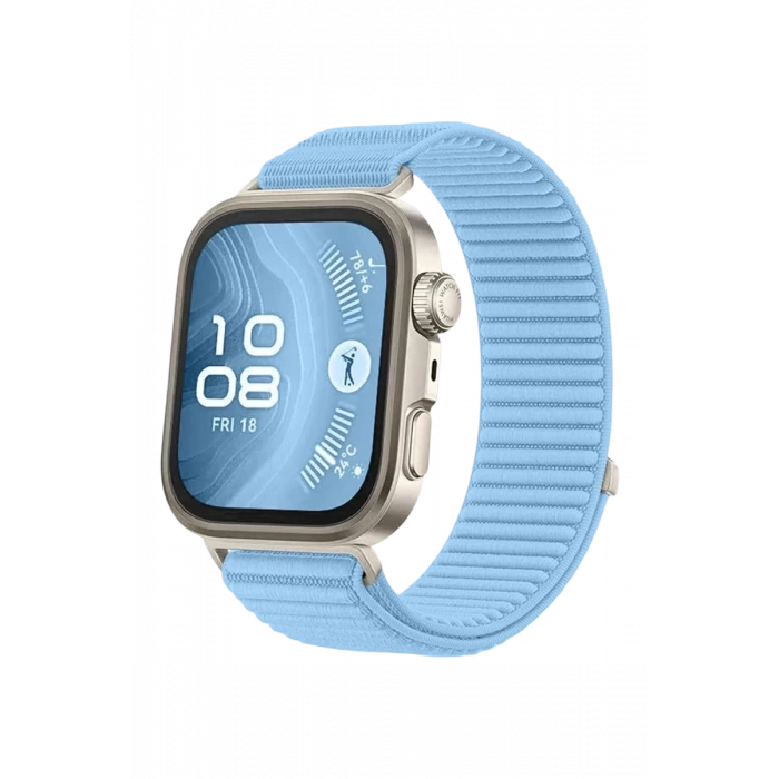 Hubrendy Bez Huawei Fit 4 Braid Kordon - Açık Mavi