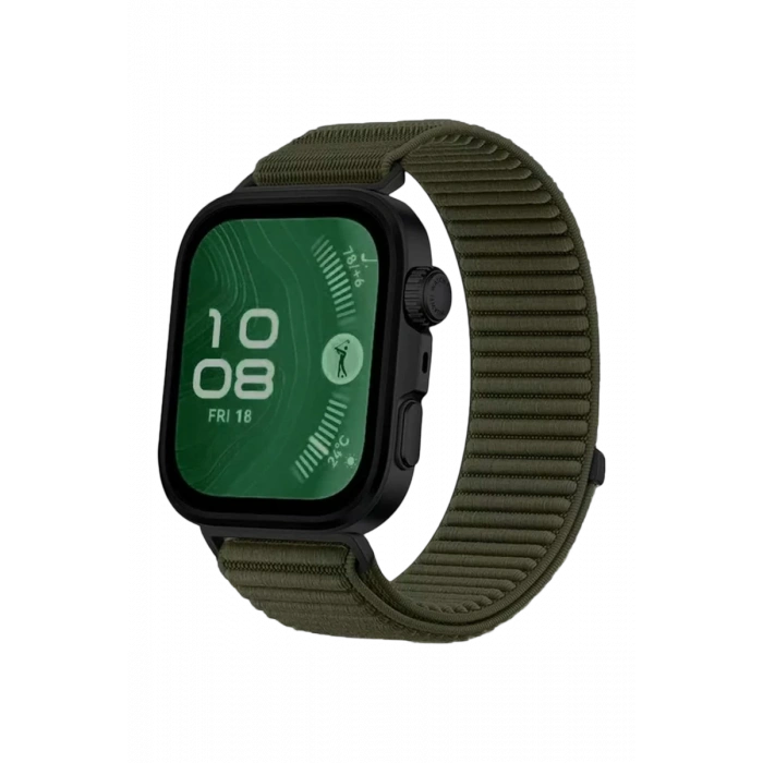 Hubrendy Bez Huawei Fit 4 Braid Kordon - Koyu Yeşil